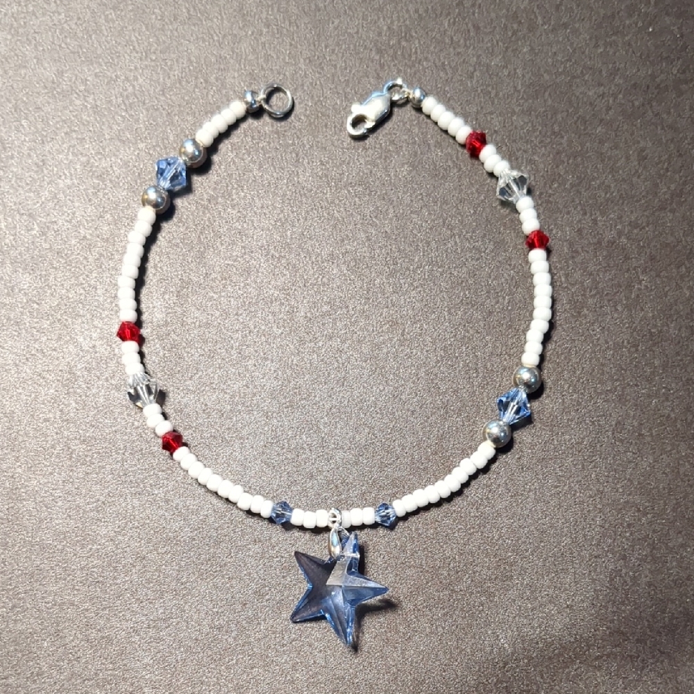 Handmade Crystal & Silver Bracelet